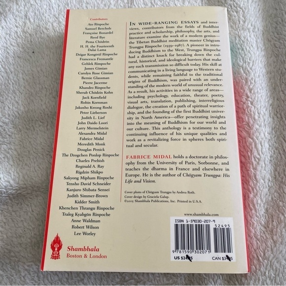 Recalling Chogyam Trungpa essay collection trade paperback 2005​​​​​​ - Picture 4 of 4